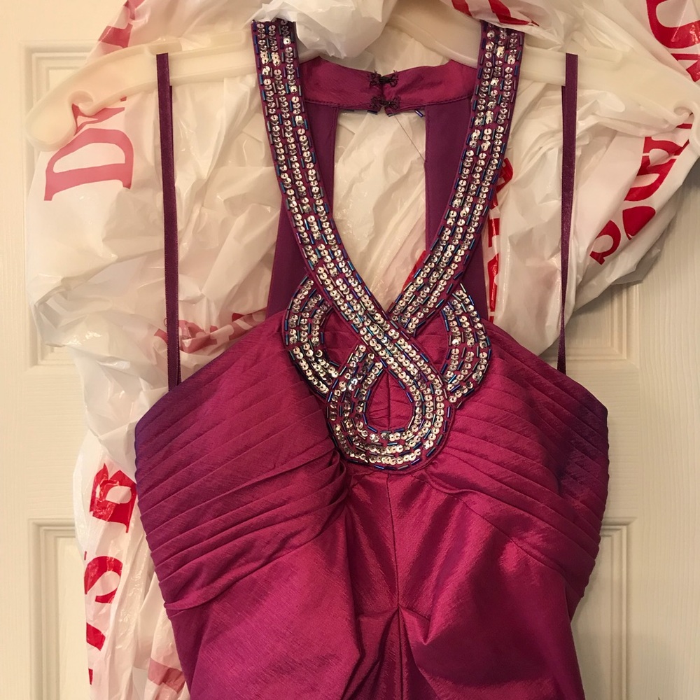 Hailey Logan purple mermaid style formal dress